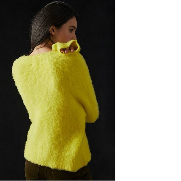 ANTHROPOLOGIE Maeve Plush V-Neck Sweater new xs - Picture 4 of 9